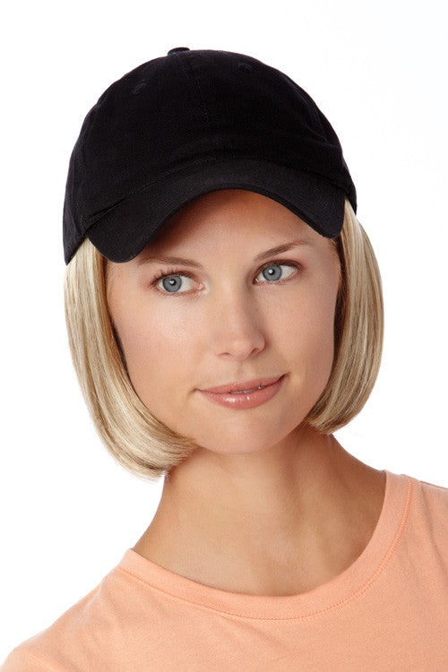 Hat with Hairpiece attached Short Wigs Canada