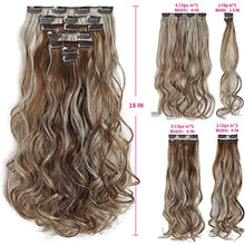 Load image into Gallery viewer, Heat Friendly Clip on Hair Extensions Set Hair &amp; Beauty Canada 
