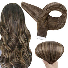 Load image into Gallery viewer, Invisible Tape Remy Human Hair Extensions 14 to 22 Inches Long Wig Store 
