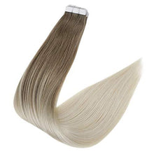 Load image into Gallery viewer, Invisible Tape Remy Human Hair Extensions 14 to 22 Inches Long Wig Store 
