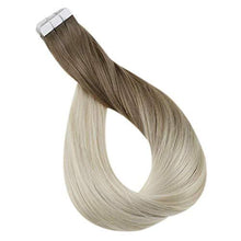 Load image into Gallery viewer, Invisible Tape Remy Human Hair Extensions 14 to 22 Inches Long Wig Store 
