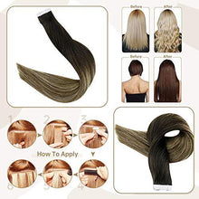 Load image into Gallery viewer, Invisible Tape Remy Human Hair Extensions 14 to 22 Inches Long Wig Store 
