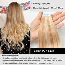 Load image into Gallery viewer, Invisible Skin Weft Tape in Human Hair Extensions Wig Store
