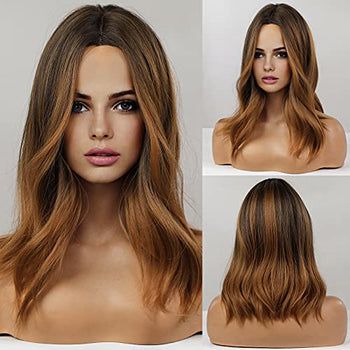 Light Brown Hair with Highlights Wig Wig Store