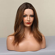 Load image into Gallery viewer, Light Brown Hair with Highlights Wig Wig Store
