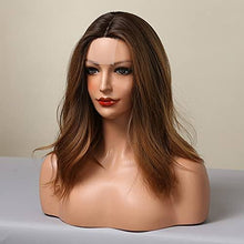 Load image into Gallery viewer, Light Brown Hair with Highlights Wig Wig Store
