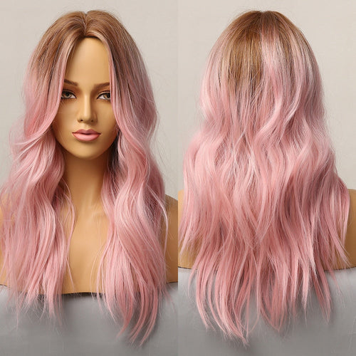 Long Ombre Brown Light Pink Wig Wig Store