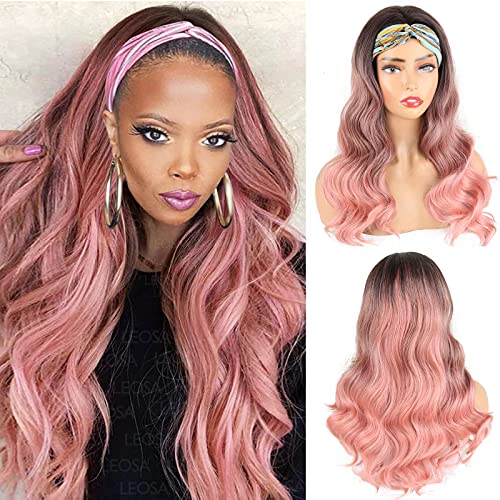Long Pink Rooted Ombre Headband Wig Wig Store