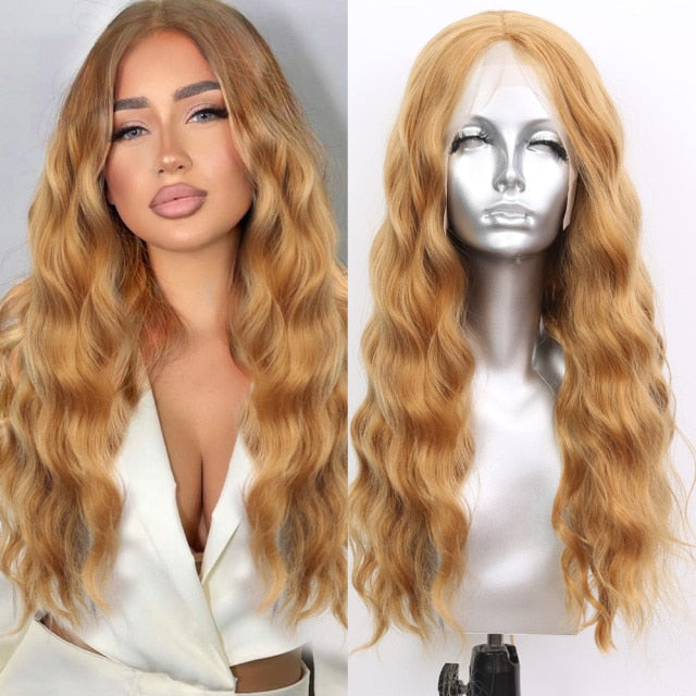 Middle Part Lace Wig High Temperature Fibre Wig Store