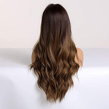 Load image into Gallery viewer, Middle Parting 26 inch Long Ombre Brown Hair Wig Wig Store
