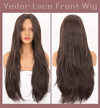 Load image into Gallery viewer, Mocha Brown Lace Front Wig with Middle Part Wig Store
