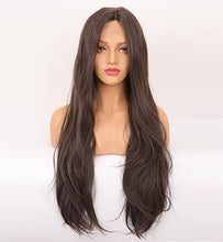 Load image into Gallery viewer, Mocha Brown Lace Front Wig with Middle Part Wig Store
