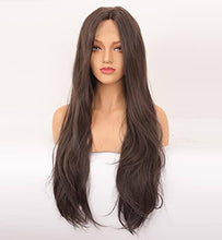 Load image into Gallery viewer, Mocha Brown Lace Front Wig with Middle Part Wig Store
