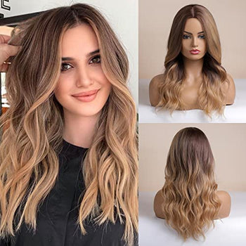 Ombre Blonde Wavy Synthetic Wig Wig Store