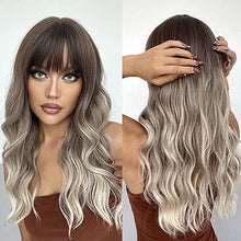 Load image into Gallery viewer, Ombre Grey Synthetic Hair with Bangs Wig Store
