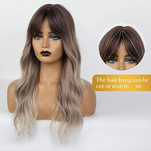 Load image into Gallery viewer, Ombre Grey Synthetic Hair with Bangs Wig Store
