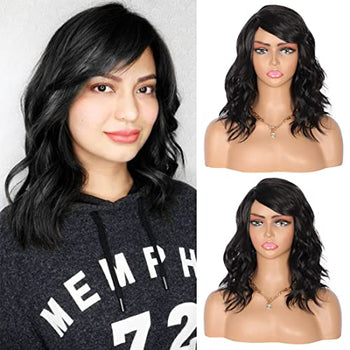 Premium Heat Resistant Wavy Synthetic Wig with Side Part Wig Store