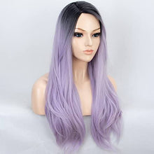 Load image into Gallery viewer, Purple wig with dark roots Wig Store
