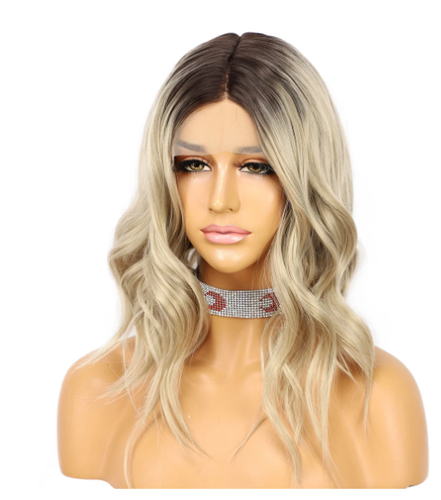 Wavy Synthetic Rooted Ombre Blonde Wig Wig Store