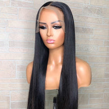 Load image into Gallery viewer, Straight Natural Black Remy Human Hair Lace Front Wig Wig Store
