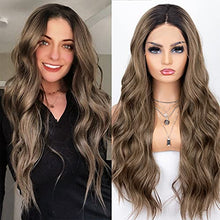 Load image into Gallery viewer, Two-Tone Ash Brown Ombre Lace Front Wig Wig Store
