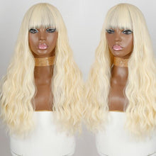 Load image into Gallery viewer, justine long water wave synthetic wigs with bangs 9146-613 / 26inches / canada
