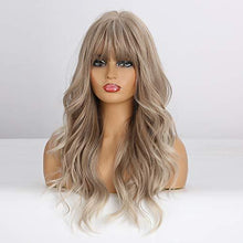 Load image into Gallery viewer, Light Brown Blonde Ombre Long Straight Synthetic Heat Resistant Wig Wig Store 
