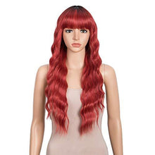 Load image into Gallery viewer, Wavy Hair Wig with Bangs Wig Store 
